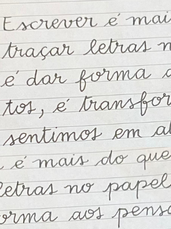 Exemplo de letra depois do método